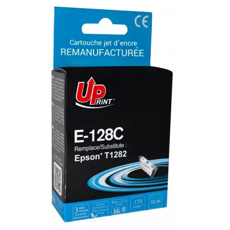 UPRINT CARTOUCHE REMANUFACTUREE EPSON 128-REMPLACE T128240 CYAN