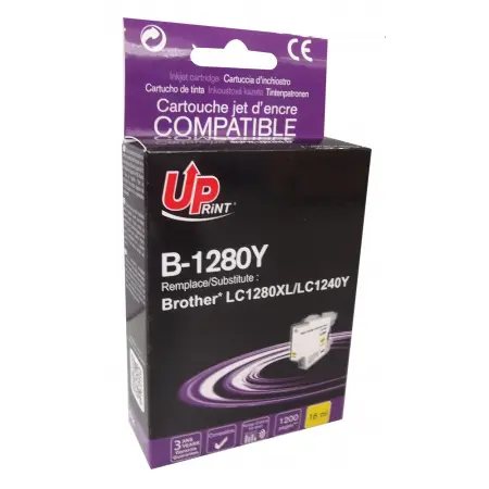 UPRINT CARTOUCHE COMPATIBLE BROTHER 1280XL-REMPLACE LC1280XL/1240/1220 YELLOW