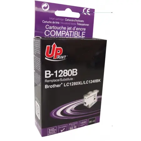 UPRINT CARTOUCHE COMPATIBLE BROTHER 1280XL-REMPLACE LC1280XL/1240/1220 BLACK