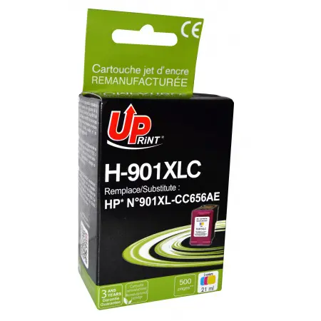 UPRINT CARTOUCHE REMANUFACTUREE HP 901XL-REMPLACE CC656A 3CL