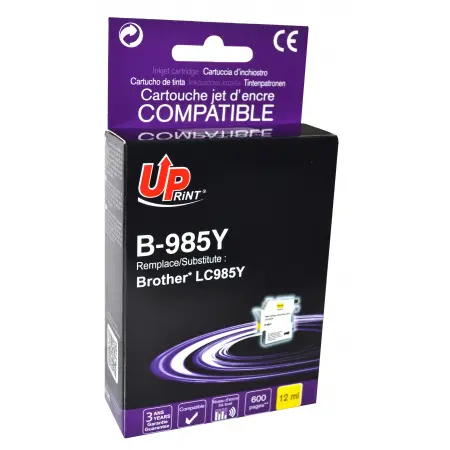UPRINT CARTOUCHE COMPATIBLE BROTHER 985-REMPLACE LC985 YELLOW