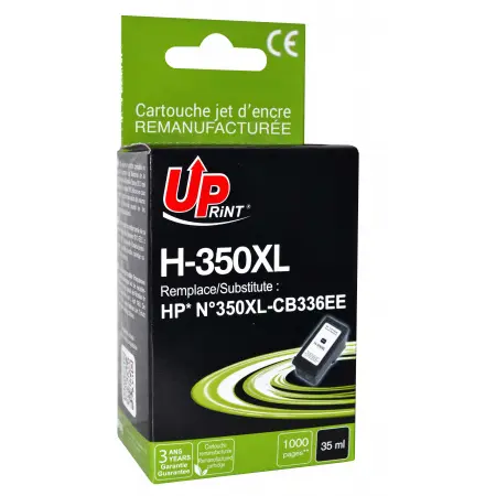 UPRINT CARTOUCHE REMANUFACTUREE HP 350XL-REMPLACE CB336EE BLACK