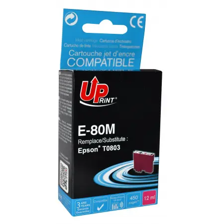 UPRINT CARTOUCHE COMPATIBLE EPSON 80-REMPLACE T080340 MAGENTA