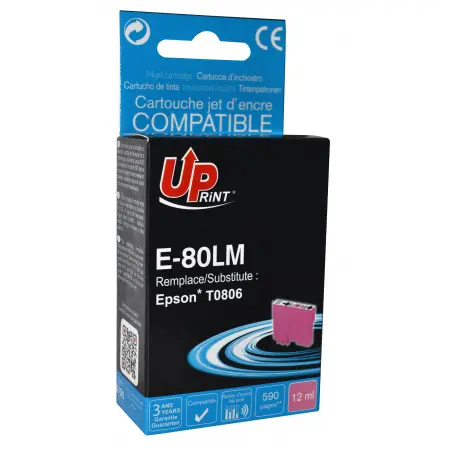 UPRINT CARTOUCHE COMPATIBLE EPSON 80-REMPLACE T080640 LIGHT MAGENTA