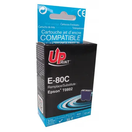 UPRINT CARTOUCHE COMPATIBLE EPSON 80-REMPLACE T080240 CYAN