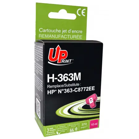 UPRINT CARTOUCHE REMANUFACTUREE HP 363-REMPLACE C8772EE MAGENTA