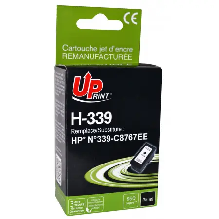 UPRINT CARTOUCHE REMANUFACTUREE HP 339-REMPLACE C8767 BLACK
