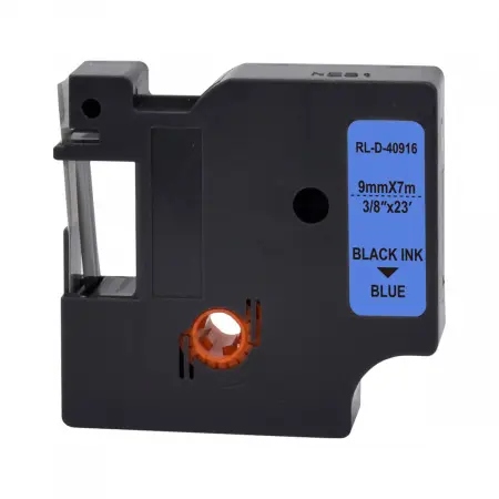 NEUTRE RUBAN COMPATIBLE DYMO D1-REMPLACE 40916-S0720710 BLACK ON BLUE