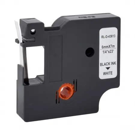 NEUTRE RUBAN COMPATIBLE DYMO D1-REMPLACE 43613-S0720780 BLACK ON WHITE
