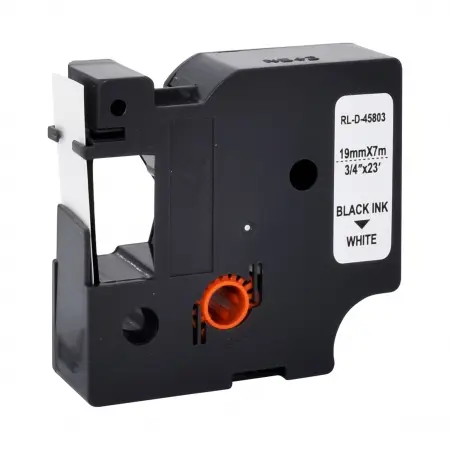 NEUTRE RUBAN COMPATIBLE DYMO D1-REMPLACE 45803-S0720830 BLACK ON WHITE