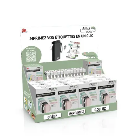 UPRINT BOX PRET A VENDRE STICK EASY - 12 IMPRIMANTES + 18 PACKS DE ROULEAUX