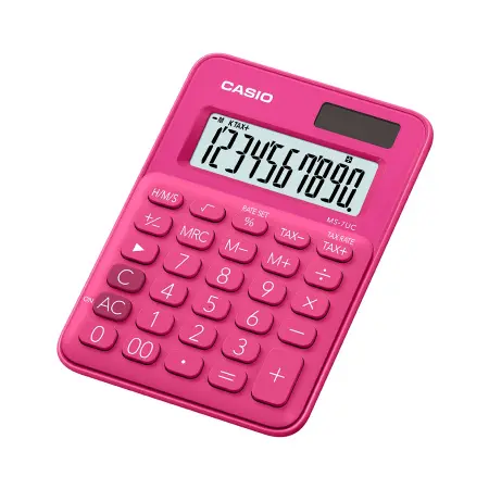 CASIO CALCULATRICE MS-7UC-RD-W-EC#