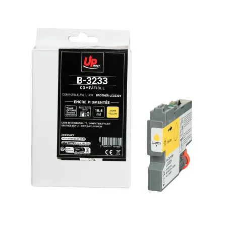 UPRINT CARTOUCHE COMPATIBLE BROTHER 3233-REMPLACE LC3233 YELLOW#
