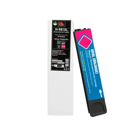 UPRINT CARTOUCHE REMANUFACTUREE HP 991XL-REMPLACE M0J94AE MAGENTA#