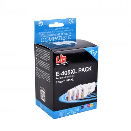 UPRINT PACK 4 CARTOUCHES COMPATIBLES EPSON 405XL-REMPLACE T05H640 BK/C/M/Y