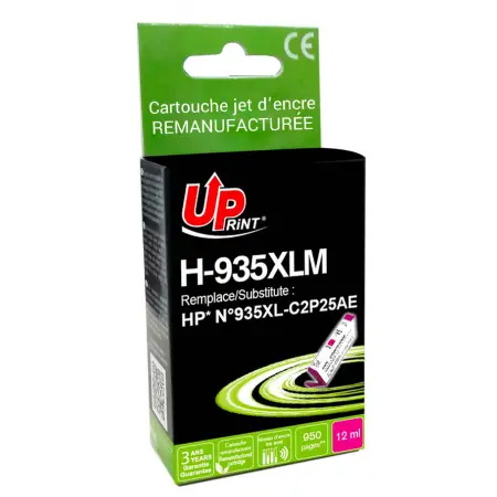 UPRINT CARTOUCHE REMANUFACTUREE HP 935XL-REMPLACE C2P25AE MAGENTA