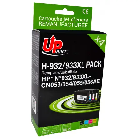 UPRINT PACK 4 CARTOUCHES REMA. HP 932XL/933XL- CN053/CN054/CN055/CN056 BK/C/M/Y