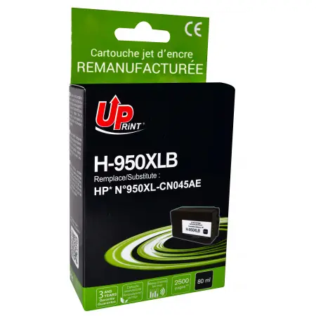UPRINT CARTOUCHE REMANUFACTUREE HP 950XL-REMPLACE CN045AE BLACK