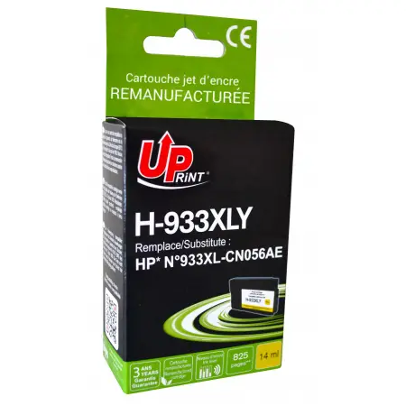 UPRINT CARTOUCHE REMANUFACTUREE HP 933XL-REMPLACE CN056A YELLOW