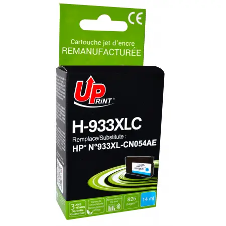 UPRINT CARTOUCHE REMANUFACTUREE HP 933XL-REMPLACE CN054A CYAN