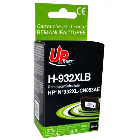 UPRINT CARTOUCHE REMANUFACTUREE HP 932XL-REMPLACE CN053A BLACK