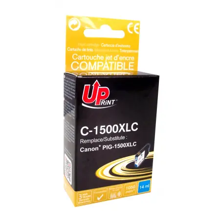 UPRINT CARTOUCHE COMPATIBLE CANON 1500XL-REMPLACE PGI1500XL CYAN