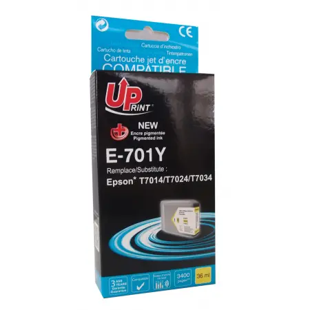 UPRINT CARTOUCHE COMPATIBLE EPSON 701/702/703-REMPLACE T701/T702/T703 YELLOW