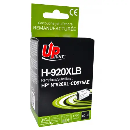 UPRINT CARTOUCHE REMANUFACTUREE HP 920XL-REMPLACE CD975 BLACK