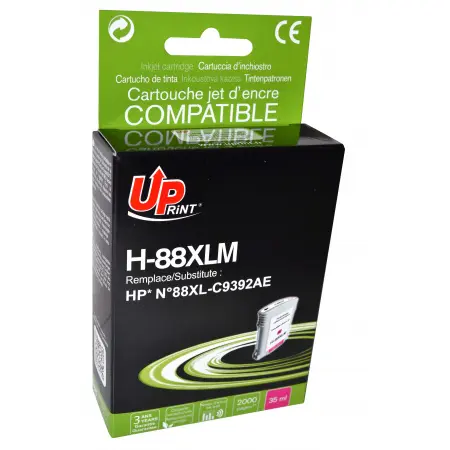 UPRINT CARTOUCHE REMANUFACTUREE HP 88XL-REMPLACE C9392 MAGENTA#