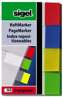 sigel Marque-page repositionnable Transparent, 50 x 20 mm
