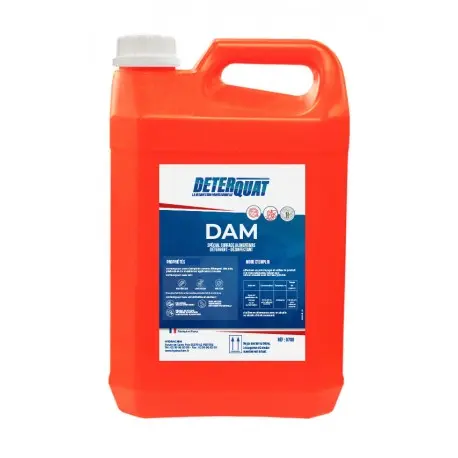 Détergent désinfectant acide alimentaire -2135 DETERQUAT DAM-Bidon 5L