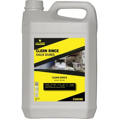 Liquide de rinçage eaux dures CLEAN RINCE - Bidon 5Kg