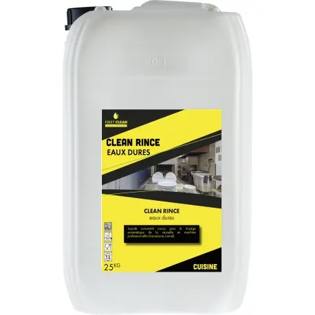 Liquide de rinçage eaux dures CLEAN RINCE- Bidon 25kg