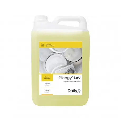 Liquide vaisselle manuel citron PLONGY'LAV DAILYK START - Bidon 5L
