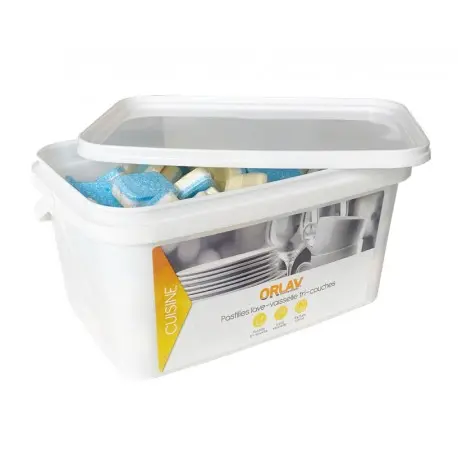 Pastille lave-vaisselle tri-couches 5 en 1 ORLAV 0475 - Seau 3Kg