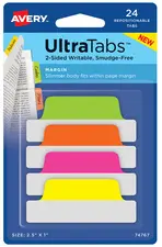 AVERY Zweckform Onglet adhésif UltraTabs fluo, 63,5 x 25 mm