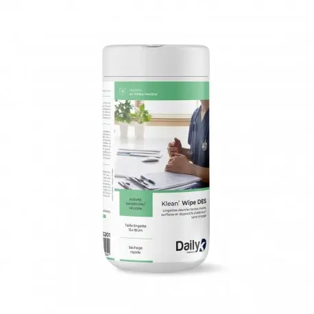 Lingettes désinfectantes KLEAN'WIPE DES DAILYK PREMIUM - Boite de 100