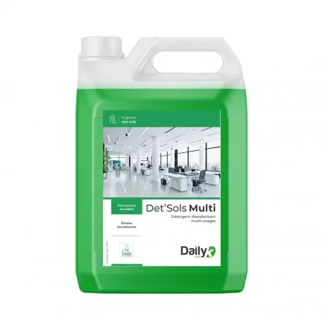 Détergent écolabel DET'SOLS MULTI DAILYK GREEN Fruité - Bidon 5L