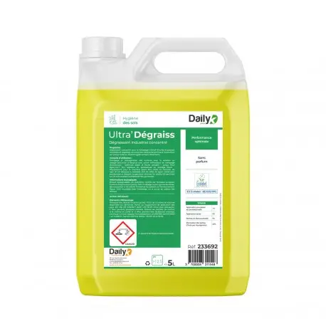 Dégraissant industriel ULTRA'DEGRAISS DAILYK GREEN Ecolabel -Bidon 5L