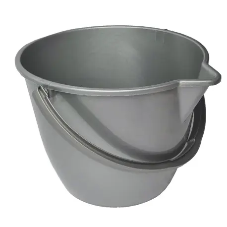 Seau 12l rond gris avec bec verseur Ecogreen