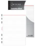 CHRONOPLAN Feuilles lignÃ©es, A5, 80 g/m2, 50 feuilles