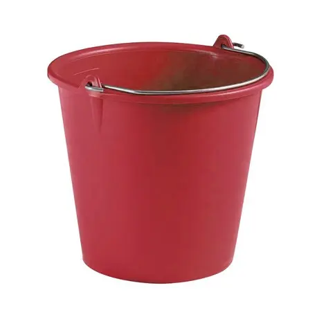 Seau 10l industriel PE renforcé rouge ECOGREEN
