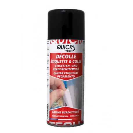 Aérosol pour décoller les étiquettes et colle QUICK TECH - 400ml