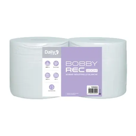 Bobine recyclée blanche BOBBYREC 800M Dailyk Start - Colis de 2