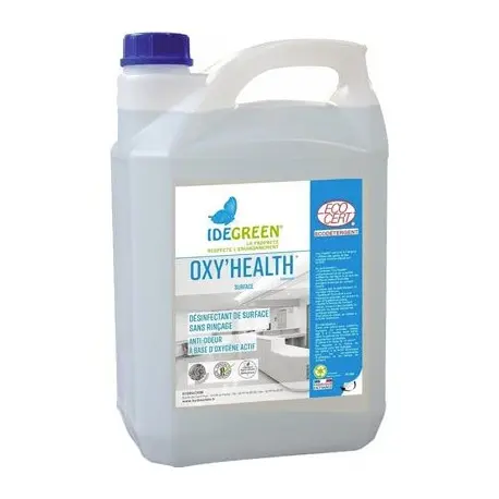 OXY'HEALTH Déterquat Désinfectant de surfaces ECOCERT - Bidon 5L