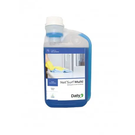 Détergent multi surface écolabel NET'SURF MULTI DAILYK GREEN-Bidon 1L