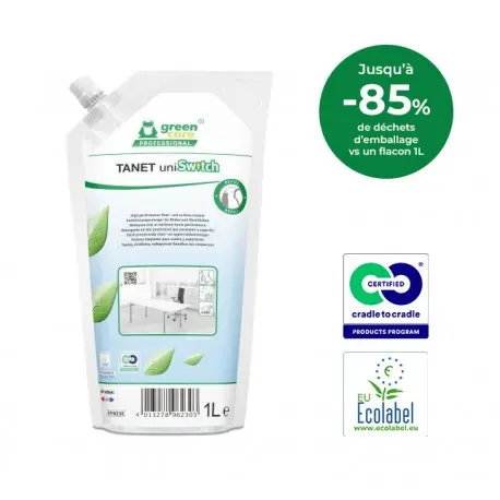 TANET uniSwitch - sol&surfaces ultra concentré ECOLABEL - Poche 1L
