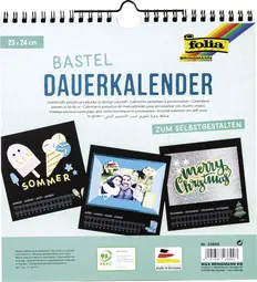 folia Calendrier mural crÃ©atif, 230 x 240 mm, noir