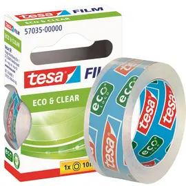 tesa Film Ruban adhésif Eco & Clear, 19 mm x 33m,transparent