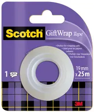 Scotch Ruban adhésif pour cadeau "GiftWrap Tape", 19mm x 25m